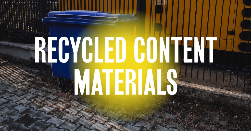 Targets and Applications for Recycled Content Materials — Cover